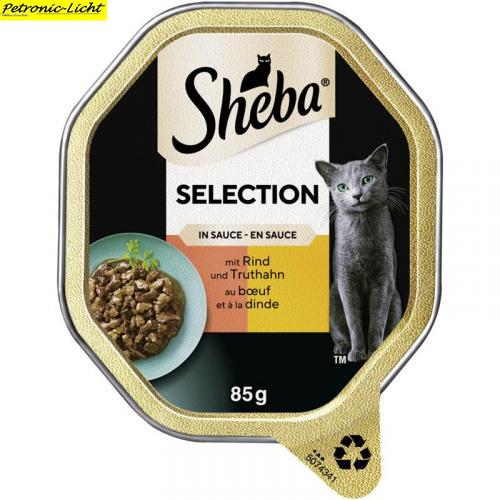 22 x Sheba Schale Selection Sauce Rind & Truthahn 85g