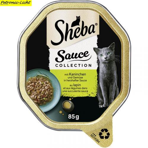 22 x Sheba Schale Sauce Collection Kaninchen & Gemse in herzhafter Sauce 85g